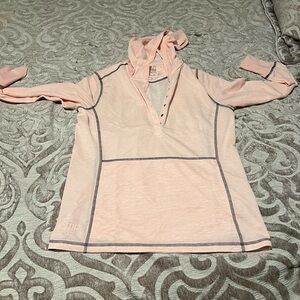 Kate Lord Performance Pink 1/4 Snap Hoodie, Size Medium NWOT